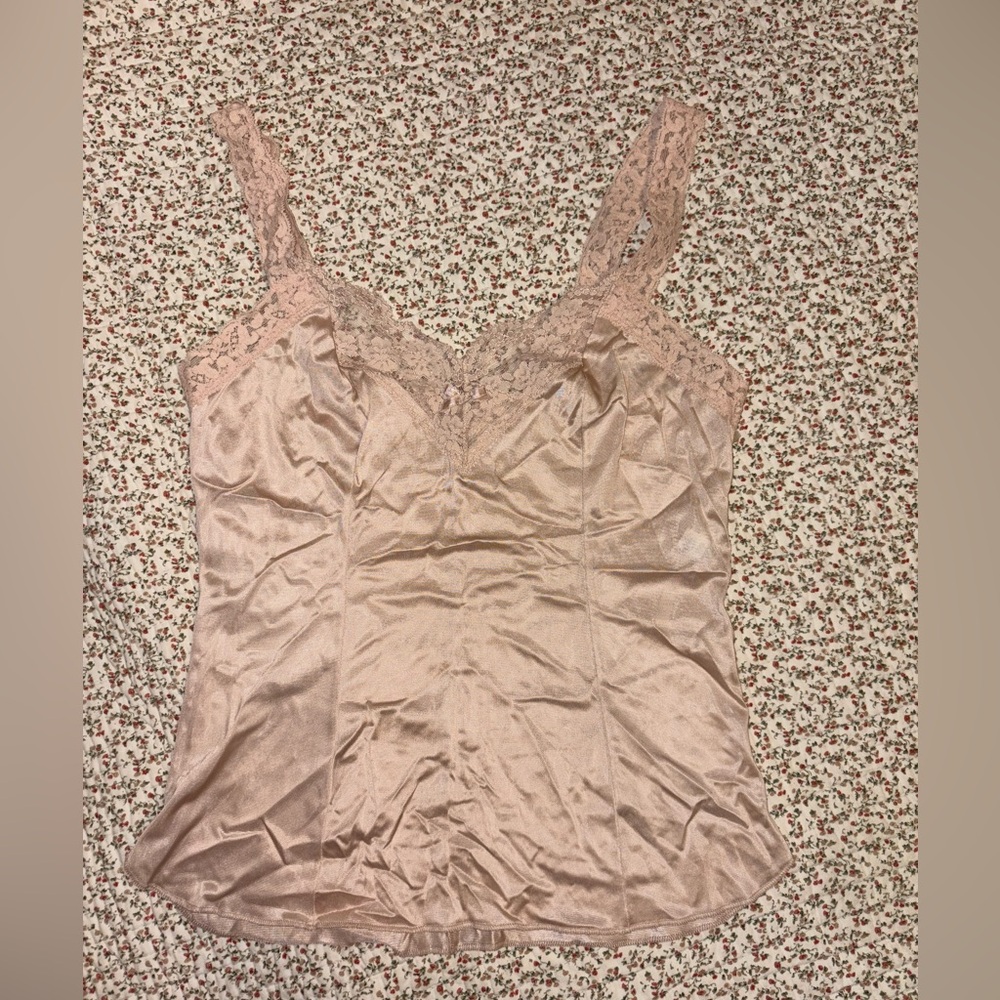 Nude-Pink Lace Vintage Camisole